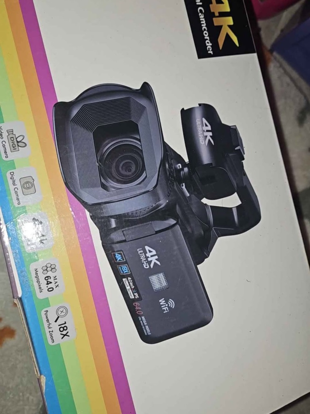4K Ultra HD Camcorder - Black